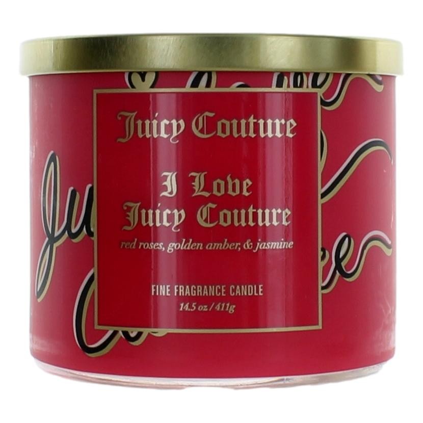 Jar of Juicy Couture 14.5 oz Soy Wax Blend 3 Wick Candle - I Love Juicy Couture